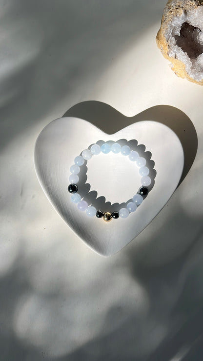 2025 Aquarius Support Bracelet Aquamarine Hematite