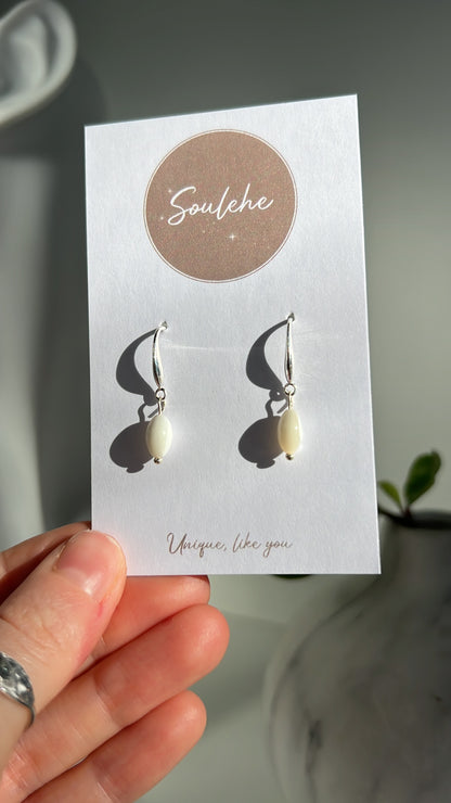 Shell Rice Earrings • 925 Sterling Silver