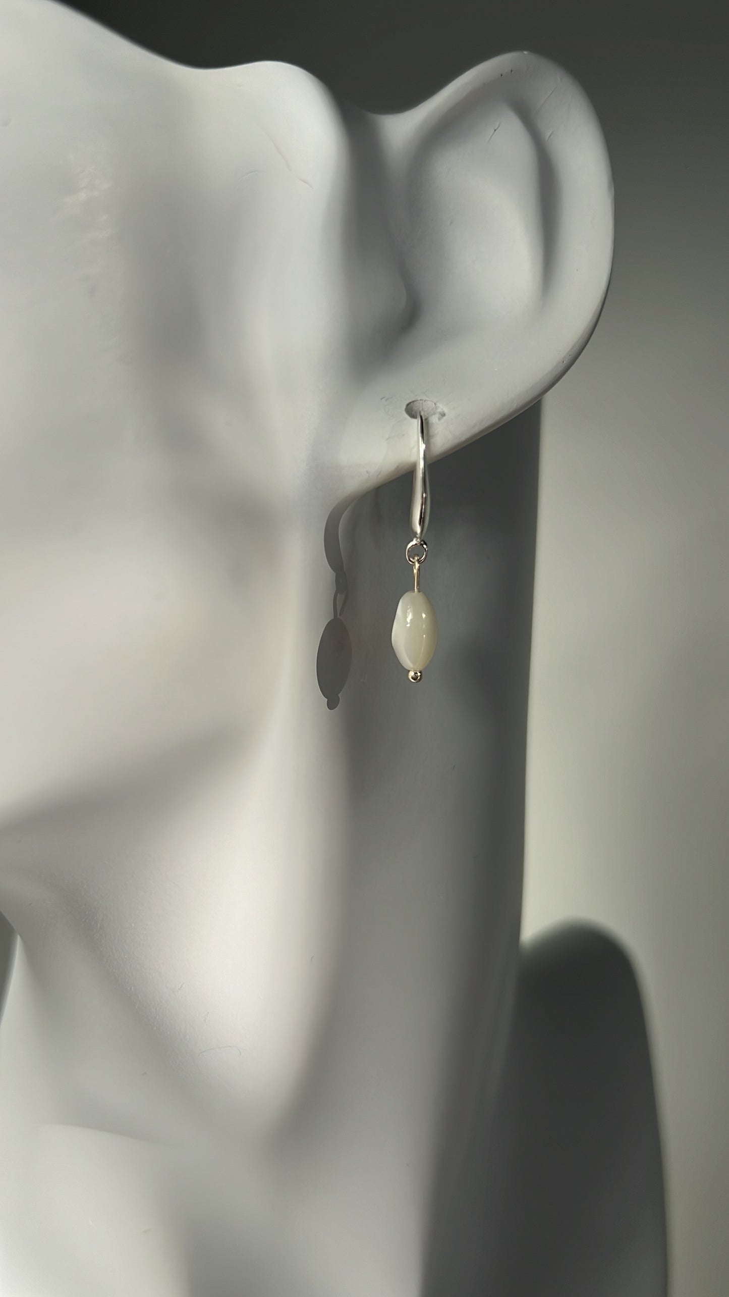 Shell Rice Earrings • 925 Sterling Silver