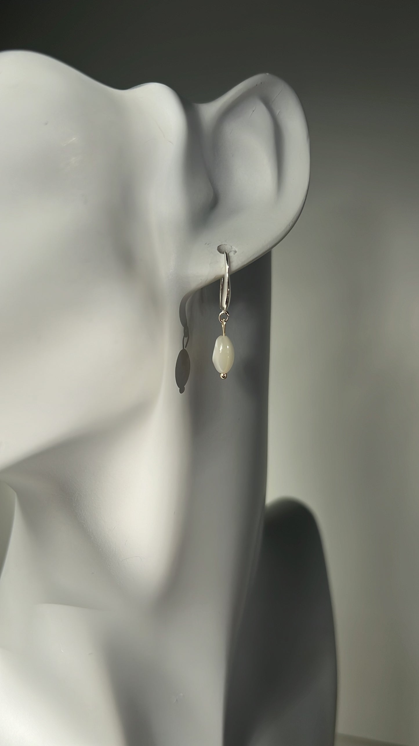 Shell Rice Earrings • 925 Sterling Silver