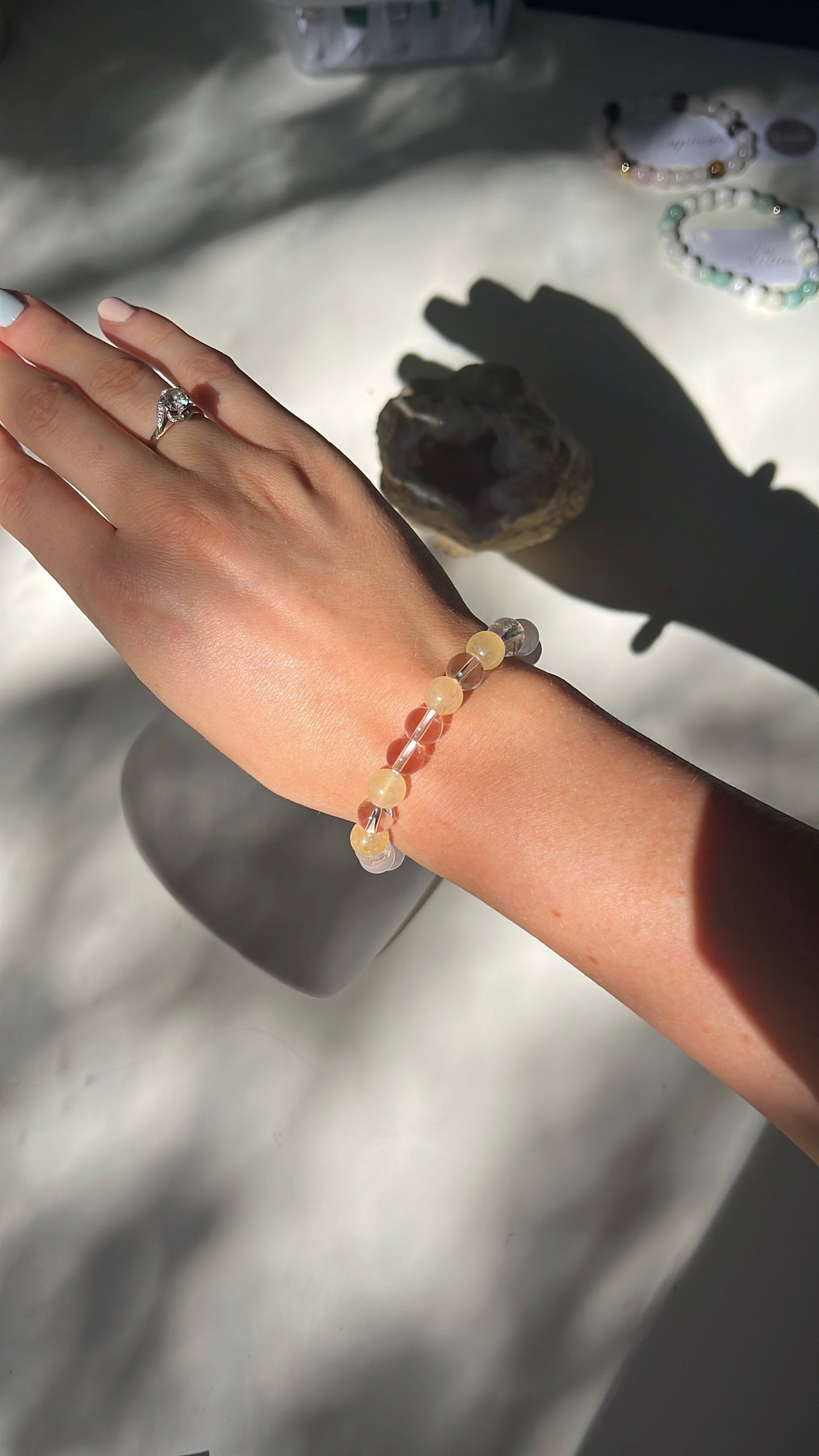 Aries Support Bracelet 2025 / Rose quartz, Clear quartz, Citrine