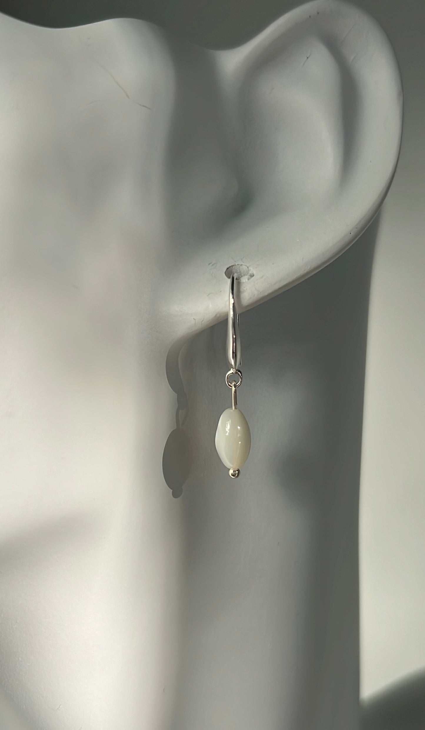 Shell Rice Earrings • 925 Sterling Silver