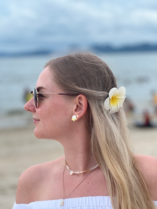 Frangipani • Luxurious Artisan Earrings