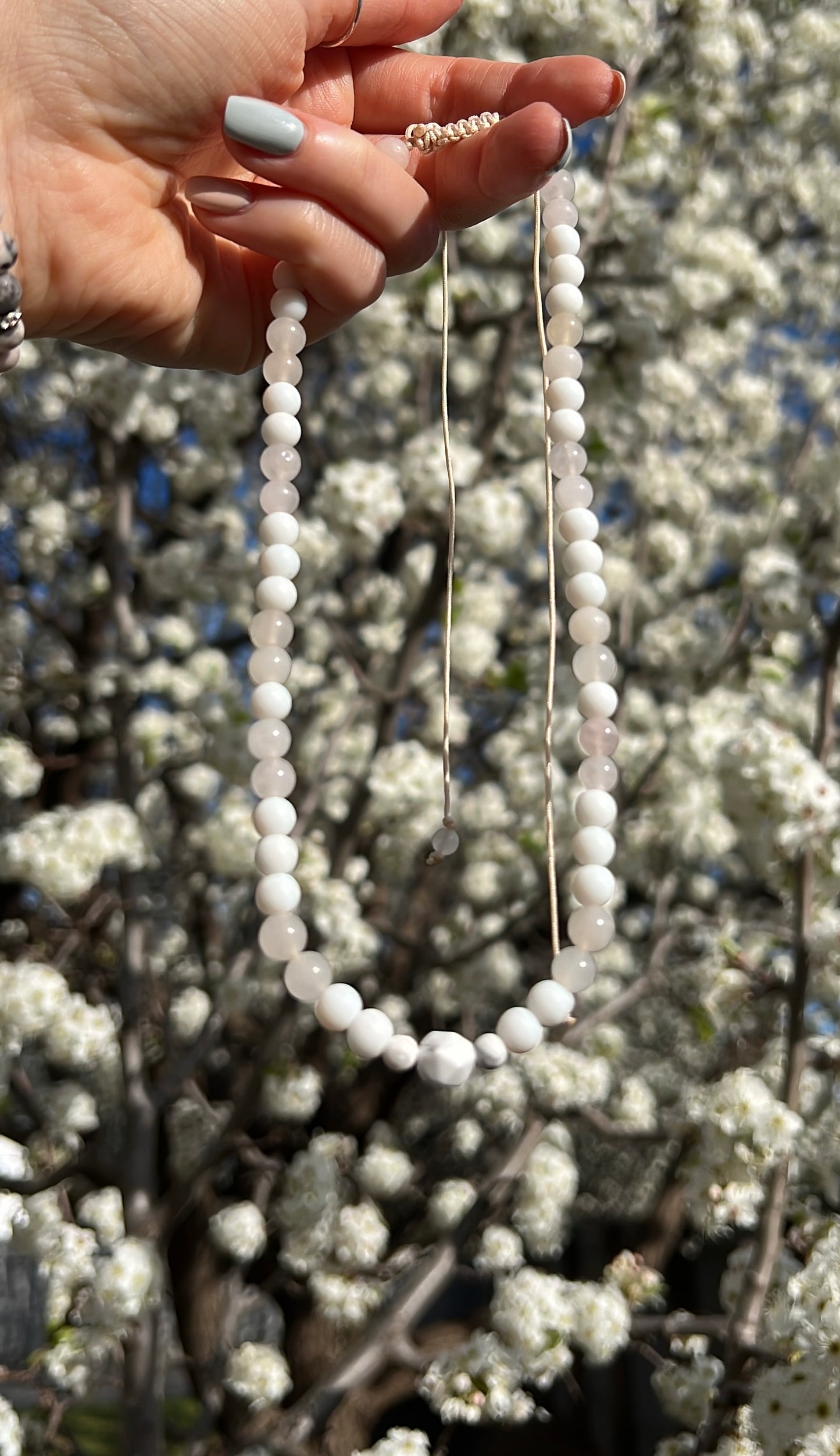 Harmony • Howlite, White Agate, Rose Quartz & Pink Aventurine