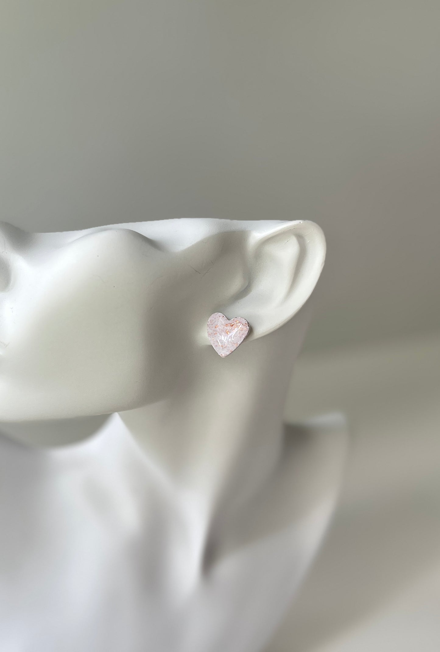 Rose Gold Heart • Luxurious Artisan Earrings