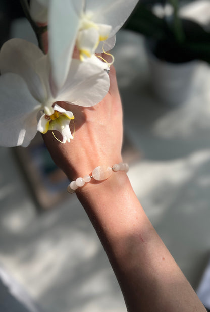 Femininity, Motivation x Knowledge • Bracelet • Pink Aventurine & 925 Sterling Silver