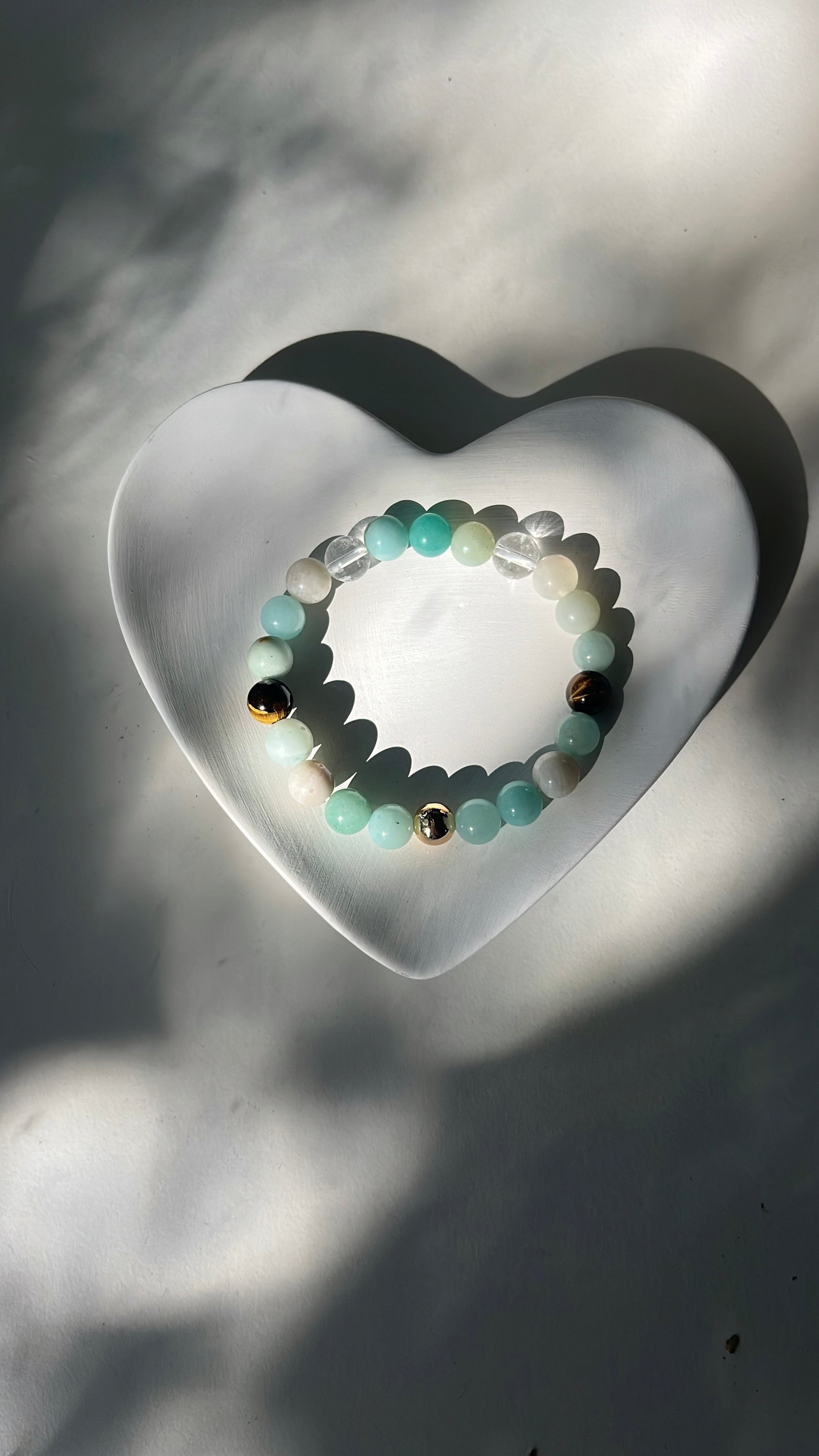 Leo 2025 Luxury Bracelet Amazonite, Clear Quartz, Tiger Eye
