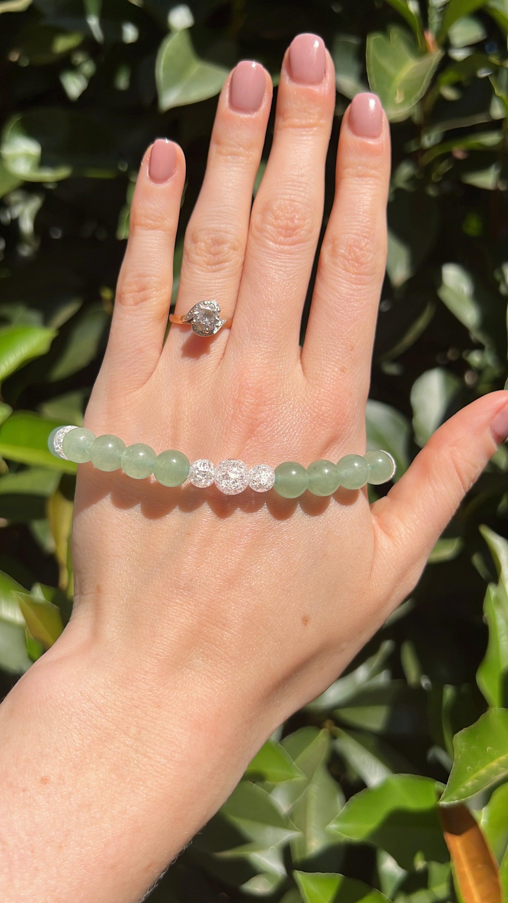 Natural crystal stone Green Aventurine bracelet