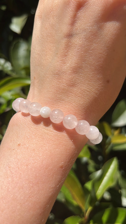 Natural crystal stone Rose Quartz & Moonstone