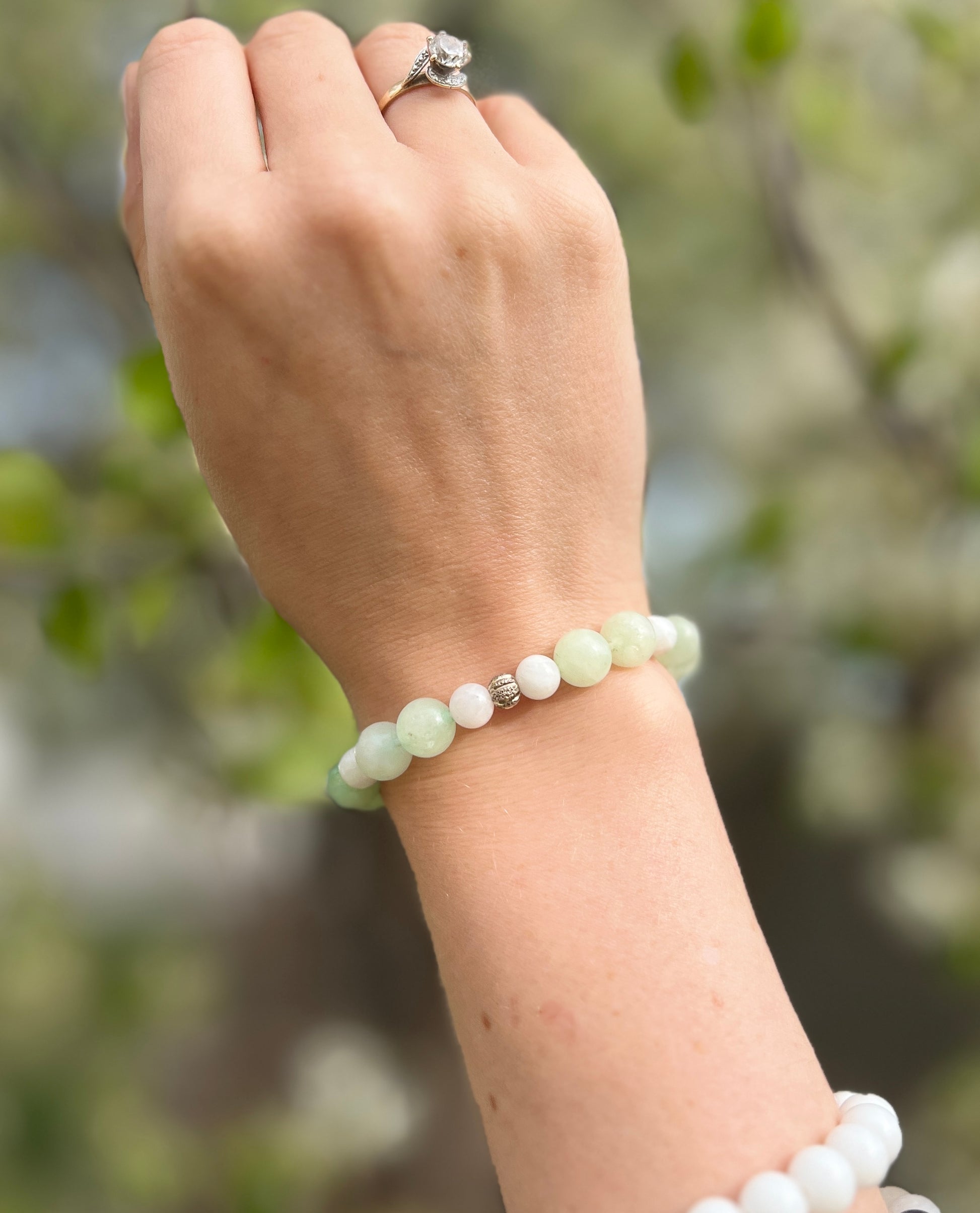 New beginnings, Femininity • Bracelet • Burmese Jade & Moonstone 