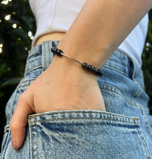 Obsidian bracelet