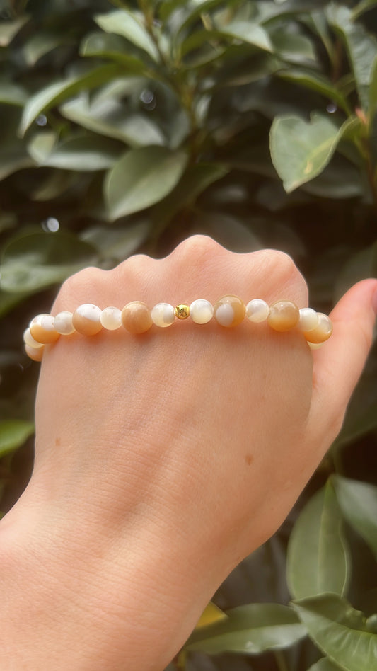 natural shell gold bracelet 