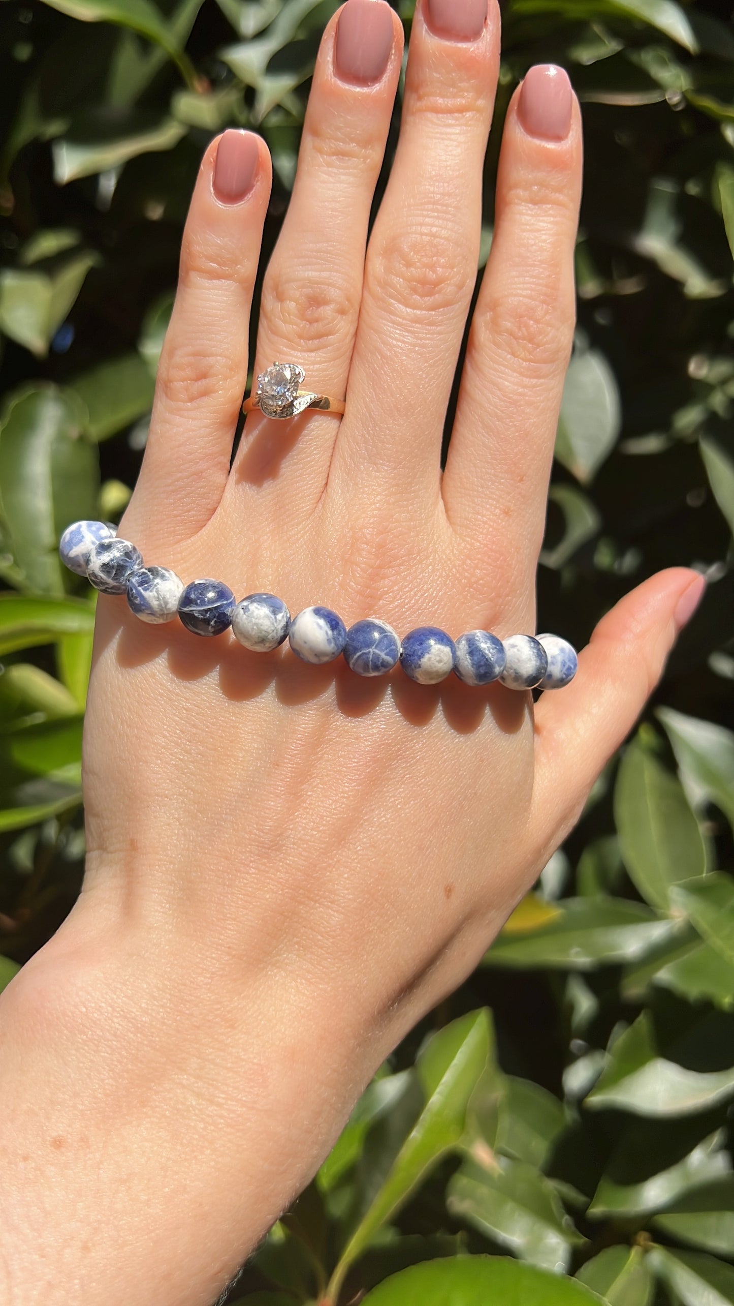 natural crystal stone Blue Sodalite bracelet 