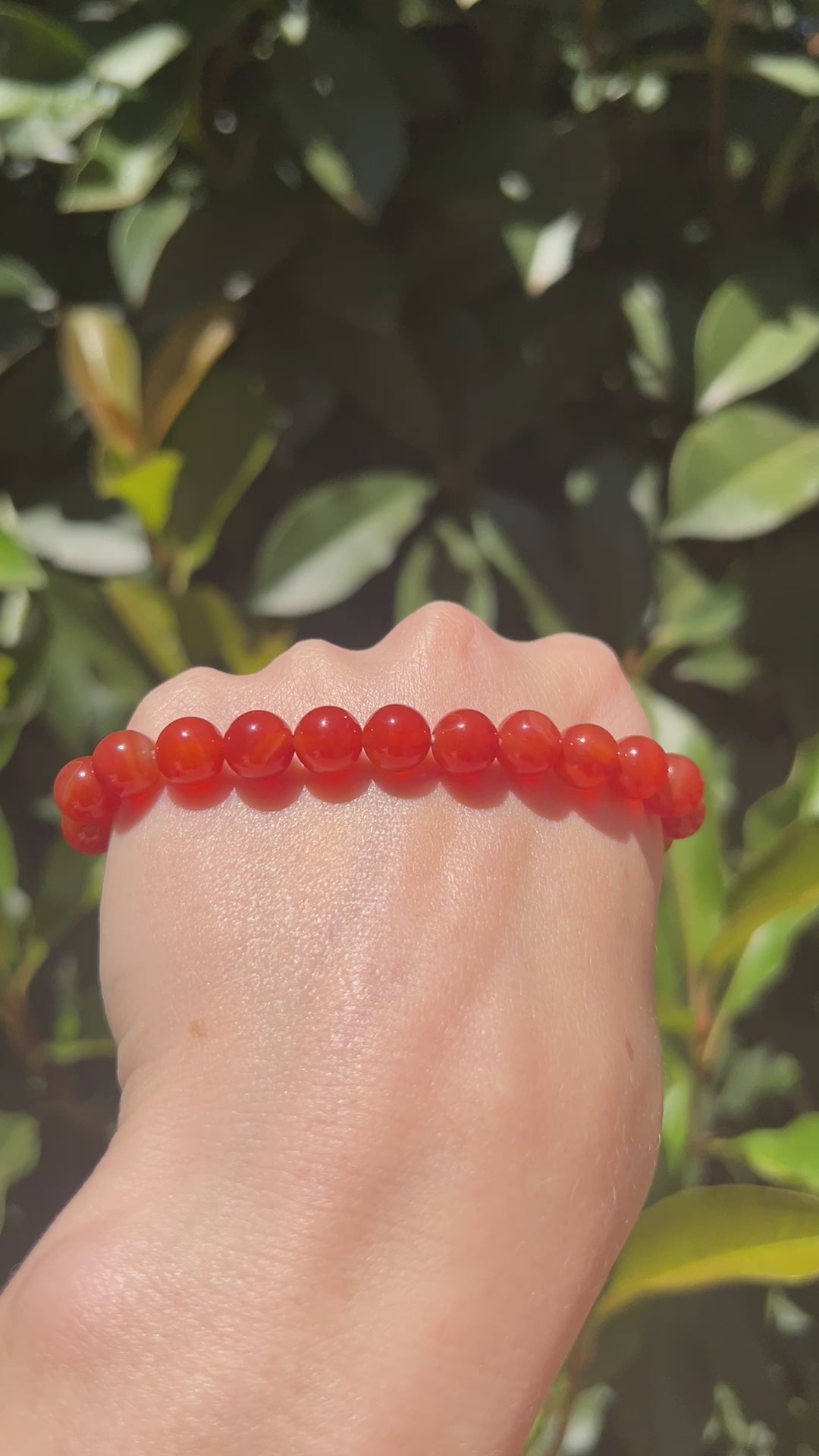 Natural carnelian crystal stone bracelet