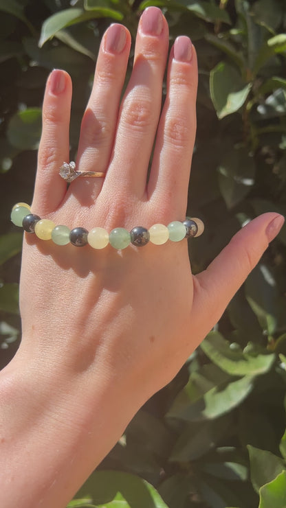 hematite citrine green aventurine crystal natural stone bracelet