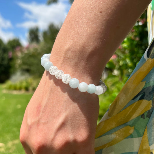 Youth, Happiness x Peace • Bracelet • Aquamarine